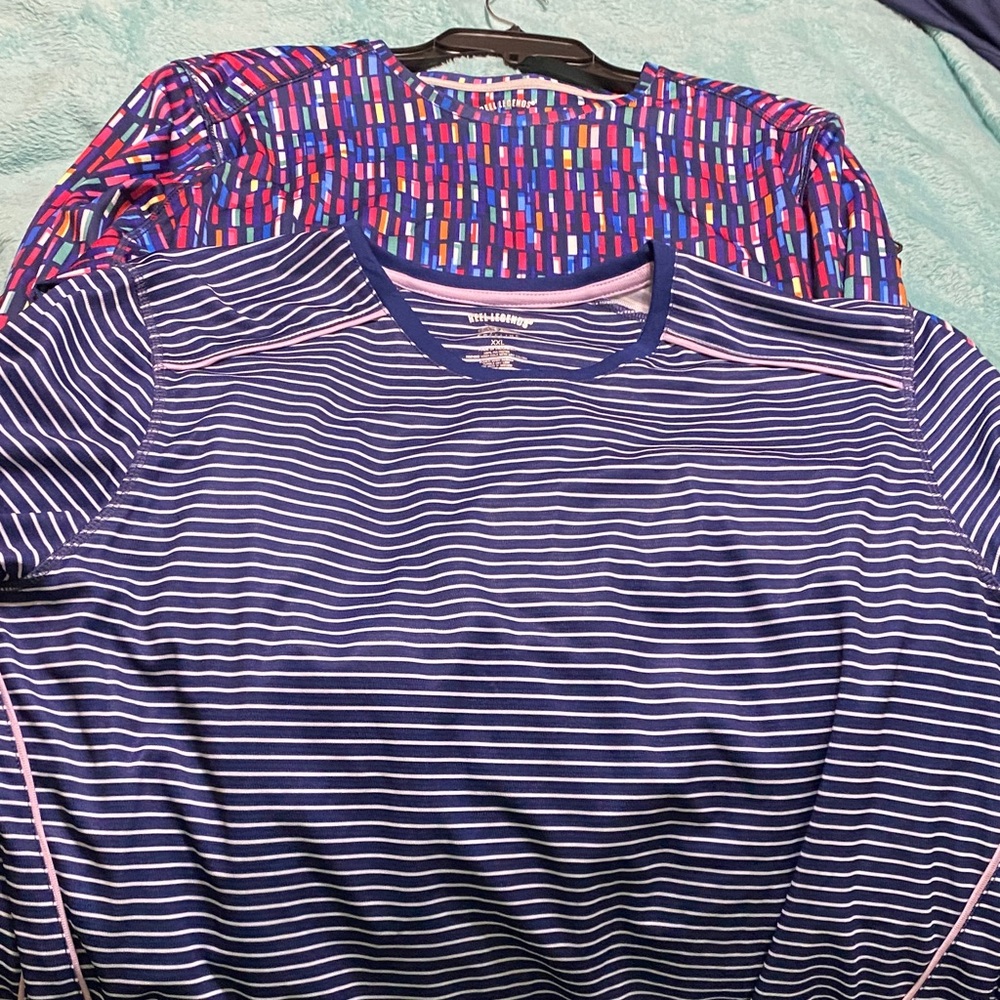 Navy and White Striped Long Sleeve Top